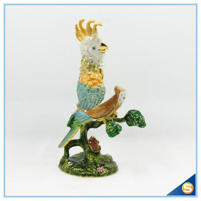 China Parrot On The Tree Trinket Box Home Decoration Jewelry Box SCJ623-2 for sale