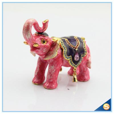 China Handmade Elephant With Chair Metal Jewelry Box For Tourism Gifts SCJ814 for sale