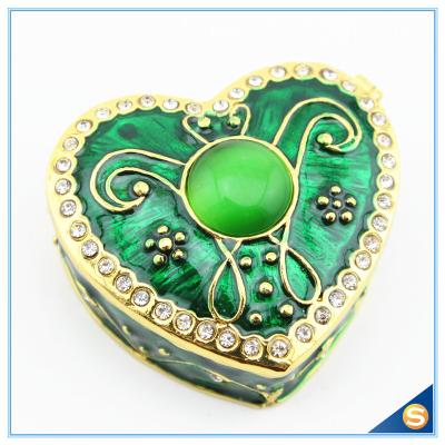 China Wholesale Enamel Heart Shape Trinket Box Two color Jewelry Box SCJ944 for sale