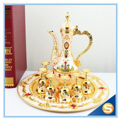 China Shinny Gifts New Home Ornament Gift Set Handmade Enamel Metal Craft Decorations Russian Castle Style TXX for sale