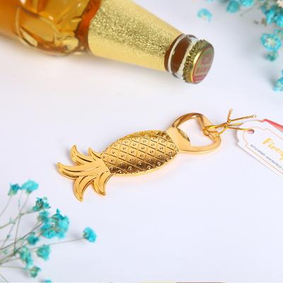 China Wedding Favor Gold Pineapple Bottle Opener Favors for sale