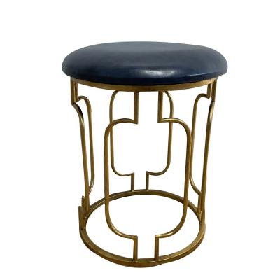 China Modern antique gold living room chair coffee table set with sponge metal frame end table chair living room set OEM manufacturing for sale