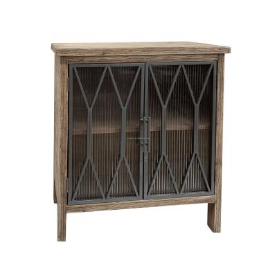 China Yiju 2 Door Wooden Revolving Corner Cabinet For Living Room Furniture Home Storage With Glass Door OEM Manufacturing for sale