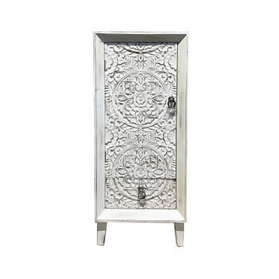 China Storage Living Room Cabinet Wood Top Carved 1 Door 1 Drawer Chest Storage Furniture Solid Workmanship Oar for sale