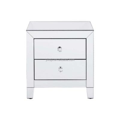 China Storage 2 - drawer mirrored accent chest nightstand living / modern gold bedroom cabinet furniture manufuture for sale