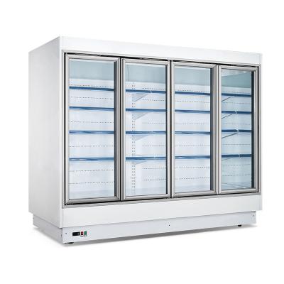 China Single-temp Freezer Commercial Refrigerator Split Air Curtain Cabinet With Remote Glass Door Compressor Supermarket Use for sale