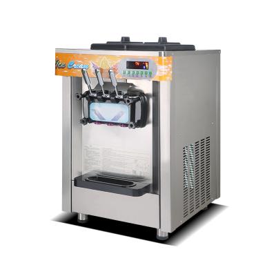 China Snack Plant 26L/h Soft Ice Cream Cones Making Machine Commercial Maker With 3 Flavors for sale