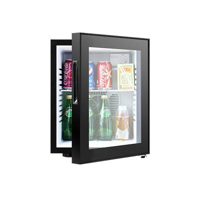 China 40L Commercial Single-temperature Display Mini Bar Fridge Hotel Glass Door Fridge for sale