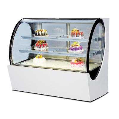 China Single-temperature best selling bakery showcase oval cake refrigerated cabinet display freezer for restaurant for sale