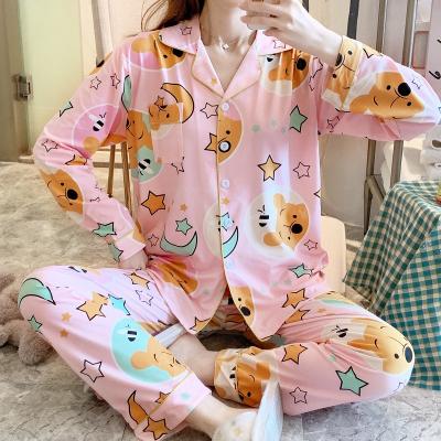 China Amazon cotton QUICK DRY pajamas milk silk millimeter plus size women's plus size pajamas homewear suit for sale