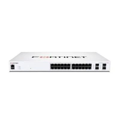 China Fortinet FS-124F-POE PoE+ Layer 2 Switch FortiGate Compatible Software License FortiCare Brand New 128Gbps Or 24x7 for sale