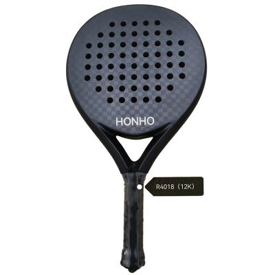 China Carbon fiber factory flat tennis racquet carbon EVA tennis racket light weight single carbon fiber beach racket for sale