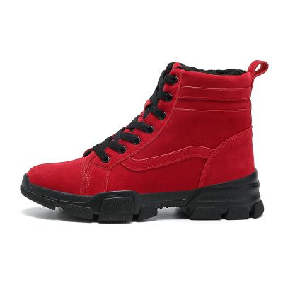 China Factory Outdoor Supply Anti-slippery Red Smooth Boots Breathable And Cheap Fashionable Safety Shoes for sale