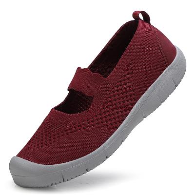 China CUSHIONING Unique Hot Sale Lady Design Shoes Flat Sneakers Walking Slip On Sports Shoes for sale