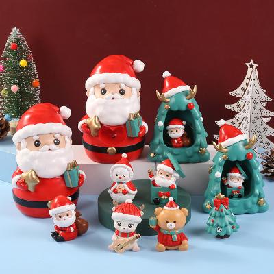 China Wholesale Promotional Coin Bank Resin Children Piggy Bank Christmas Money Saving Box Gifts For Children for sale