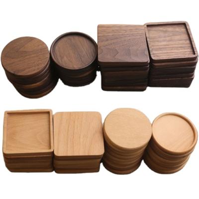 China Free Sample Viable New Arrival Hot Sale Us High Quality Acacia Nut Wooden Tea Cup Coaster With Custom Shape For Coffee Mug for sale