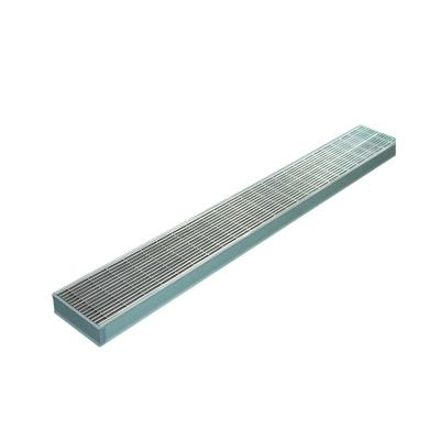 China Modern stainless steel heelguard drain grate with UPVC waste channel for sale