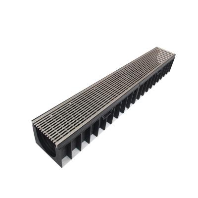 China U Channel Concrete Cover Strainer Garden Drain HDPE Polymer Drainage Cheap Price for sale