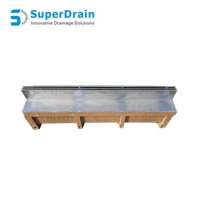 China Precast concrete strainer drain for exterior with single or double slot centered drain cover for sale