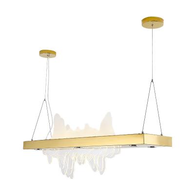 China Designer Modern Pendant Creative Home Bar Ceiling Bar Living Room Three Colors Decorative Chandelier Led Acrylic Pendant Light for sale