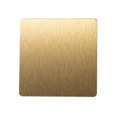 China Construction Stainless Steel Sheet 201 304 316 410 430 SS Plate No.4 Brushed Finish Gold pvd coated for sale