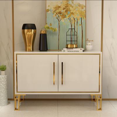 China (Size)Adjustable Modern Simple Dining Room Porch Cabinet Kitchen Locker Sideboard With Door Iron Art Lacquer for sale