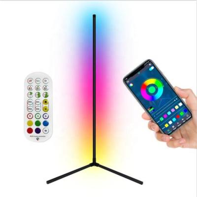 China Post Modern Drop Shipping Dimmable RGB Modern Home Decorative Remote Control Led Floor Lamp Corner Standing Light for sale