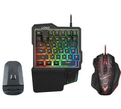 China K7 Metal Accessories Gaming Keyboard And Mouse Set Backlight Multi-Color 1600Dpi Mouse Changing Mice for sale