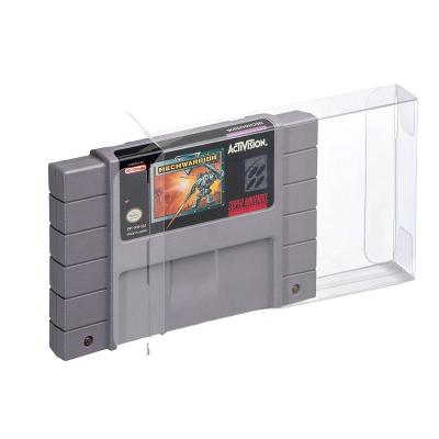 China Clear Transparent ABS Carts Box Case For Nintendo snes Cartridge Protectors for sale