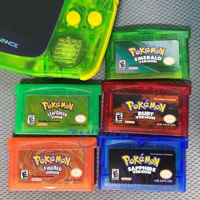 China 5 kinds game cartridge for pokemon gbc game cartridge card series boy games for GBA PS cards for GBA for sale