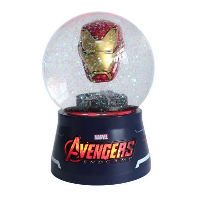 China Wholesale Custom Ironman Marvel Resin Europe Figurine Glass Lantern 10cm Snow Globe Funny Glass Snow Globe Custom Made for sale