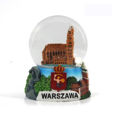 China Funny Europe Resin Poland Souvenir Snow Globes for sale