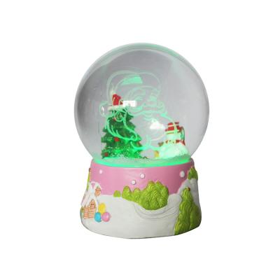 China Public Amazing Kids Memory Resin Led Lighted Snowglobe With Santa Design for sale