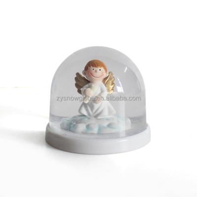 China Europe's cheapest beautiful Angel Doll Figurine Plastic Snow globe decoration resin product for sale