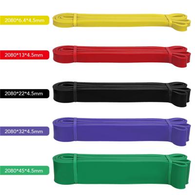 China Fitness Rubber Band Yoga Gathering Resistance Band Resistance Band Sports Training Flat Ring for sale