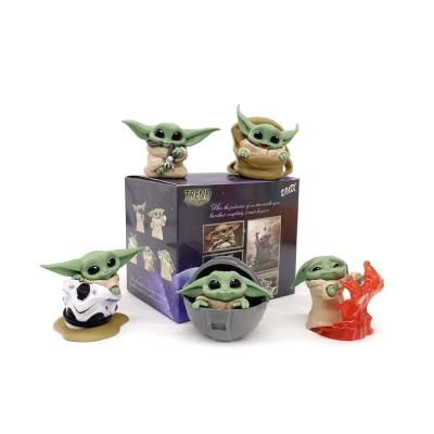 China Cartoon Toy Mandalorian Little Baby YODA Statue Figure Toys Baby Yoda Doll for sale