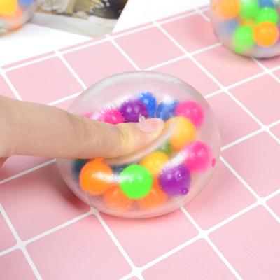 China Children's Toys Wiggle Toys Strain Balls Bead Relief Squishy Anti-stress Toys Squishy Rainbow for sale