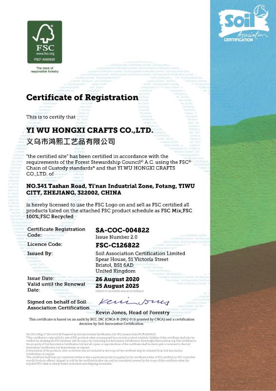 FSC - Yiwu Hongxi Crafts Co., Ltd.