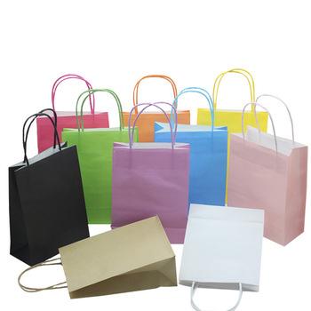 China China Supplier Wholesale Customized Recyclable Colorful Paper Shopping Bag Rope Handle Kraft Paper Bag Gold Supplier for sale