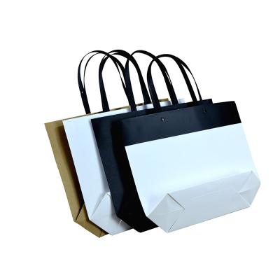 China Hongxi Recyclable Tote Extra Large Recycle Cheap Biodegradable Recyclable Thick Paper Brown Printing Kraft Paper Shopping Bag With Your Own Custom Logo for sale