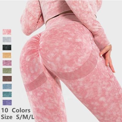 China Breathable Washed Gym Gaiters Women Hip Legging Workout Apparel Women Fitness Apparel Butt Crack! crack! lifting seamless yoga pants for sale