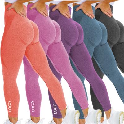 China Wholesale Breathable Yoga Sports Tights Pant Tummy Control High Waist Work Out Fashion Seamless Womens Gym Active Wear Gymwear Gaiters for sale