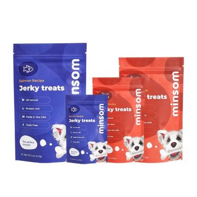 China Moisture Proof Resealable Aluminum Foil Stand Up Pouch Dog Snacks Frosted Packaging Bags for sale