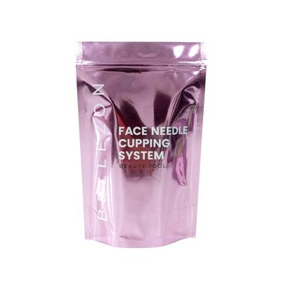 China Custom Printed Moisture Proof Aluminum Foil Zipper Lock Bag Beauty Mask Plastic Cosmetic Packaging Bag for sale