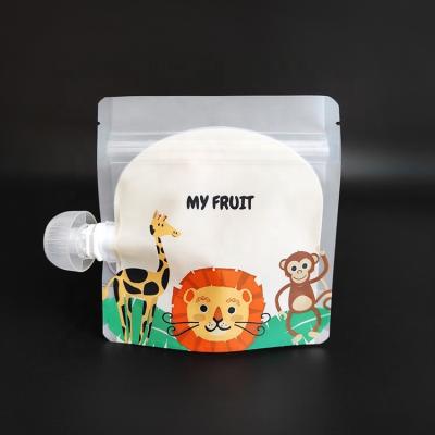 China Custom Free Sample Plastic Packaging Breast Milk Baby Food Storage Bag Spout Pouch Moisture Proof for sale