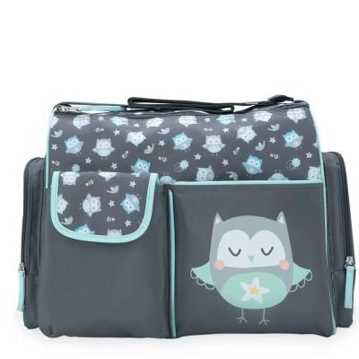 China Factory Wholesale Fashion Large Capacity Mummy Diaper Baby Fleece Portable Waterproof Diaper Bag Water Resistant for sale