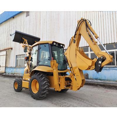 China Construction Material Shops Construction Machinery 4WD Contract Wheel Loader with Backhoe Digging, Backhoe Loader for sale