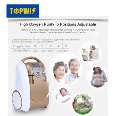 China High Quality High Purity Portable Oxygen Concentrator Outdoor Travel Oxygen Concentrator with Battery for sale