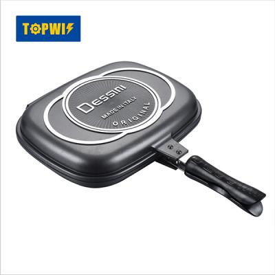 China 36cm Dessini Viable Non-Stick Aluminum Grill Pan Double Sided Double Sided Frying Pan for sale