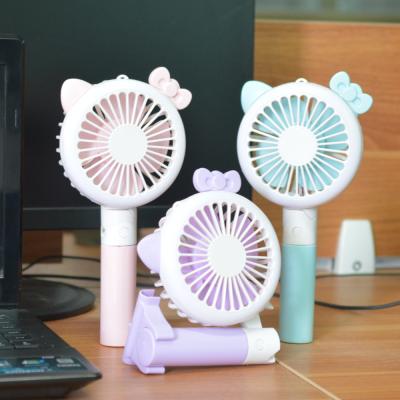 China 2019 Hot Latest Mini Fan USB LED Charging Handheld Fan Desktop Portable Mini Plastic Foldable Fan for sale